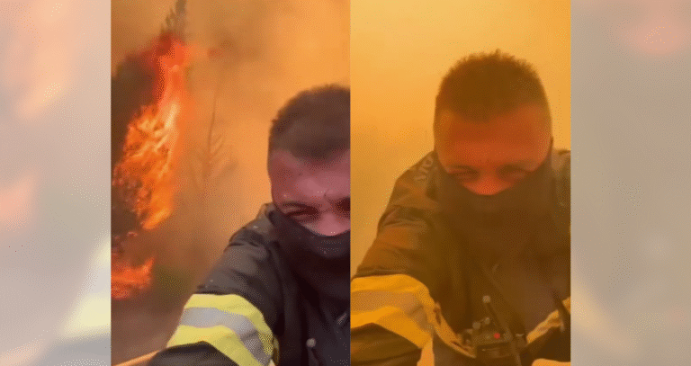 Poglejte grozljive videe: gasilec se prebija skozi ogenj, ki ogroža Črno goro