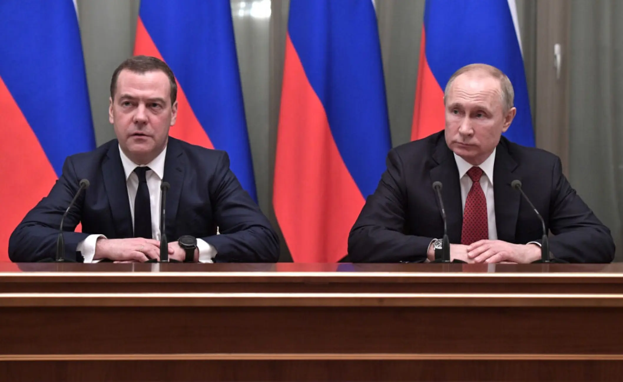 Dimitry Medvedev in Vladimir Putin | FOTO: Kremlin
