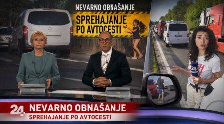 POP TV poročal o nevarnem sprehajanju po avtocesti medtem, ko se je njihova novinarka sprehajala po avtocesti (FOTO)