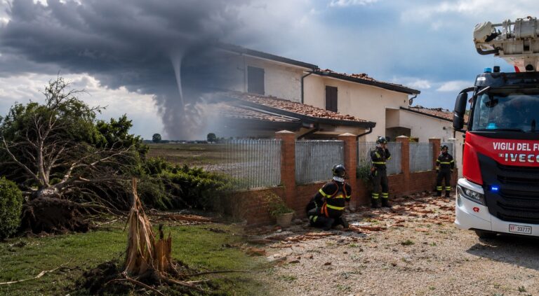 Hudo vreme na severu Italije: Tornadi in toča povzročila uničenje (VIDEO)