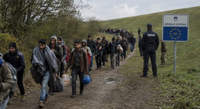 Slovenija ne bo sprejela migrantov, ampak za to bo plačala 1,8 milijona evrov Migranti na meji | FOTO: Pokukaj24.si / DALL·E
