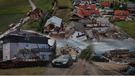 VIDEO in FOTO: Apokaliptični prizori v Komendi: je območje prizadel tornado? Uničene strehe, poškodovani objekti in obsežna sanacija