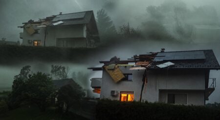 VIDEO: Srhljiv posnetek domačina: V nekaj sekundah mu je veter odnesel streho nad glavo