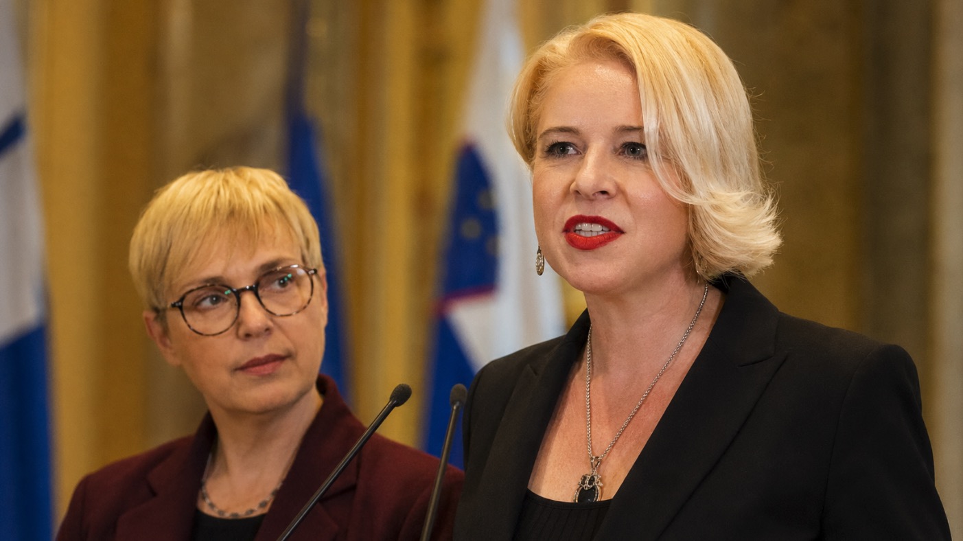 Nataša Pirc Musar, Urška Klakočar Župančič | FOTO: Pokukaj24.si / DALL·E