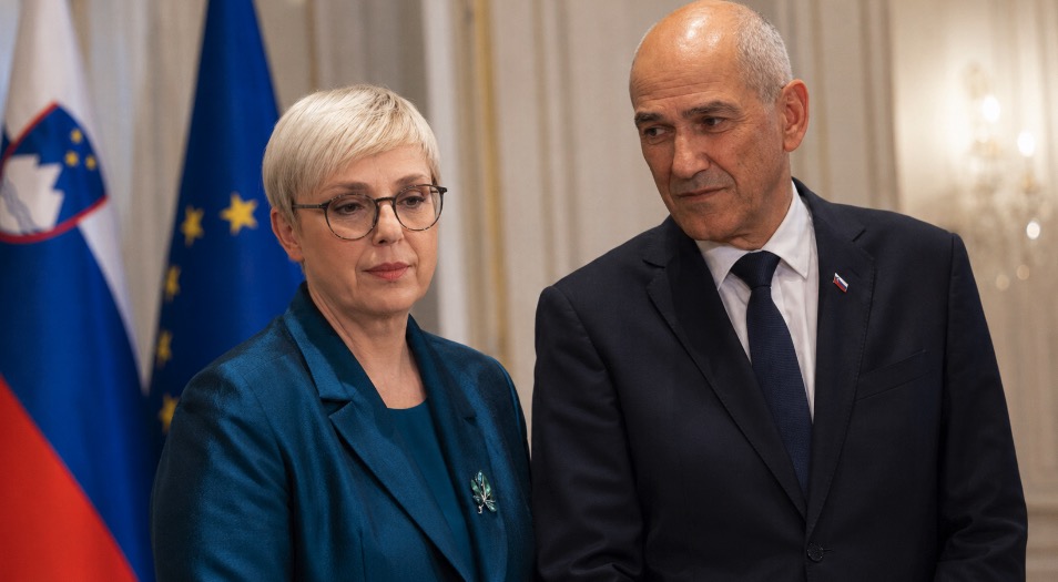 Nataša Pirc Musar in Janez Janša | FOTO: Pokukaj24.si / DALL·E