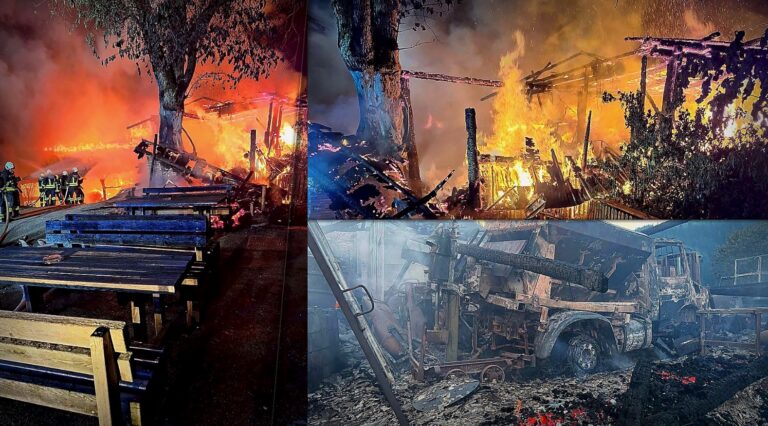 FOTO: Grozljiv požar uničil najvišje ležečo kmetijo v Sloveniji – poškodovana dva človeka, ki sta rešila svojo družino. Živali zgorele v ognju