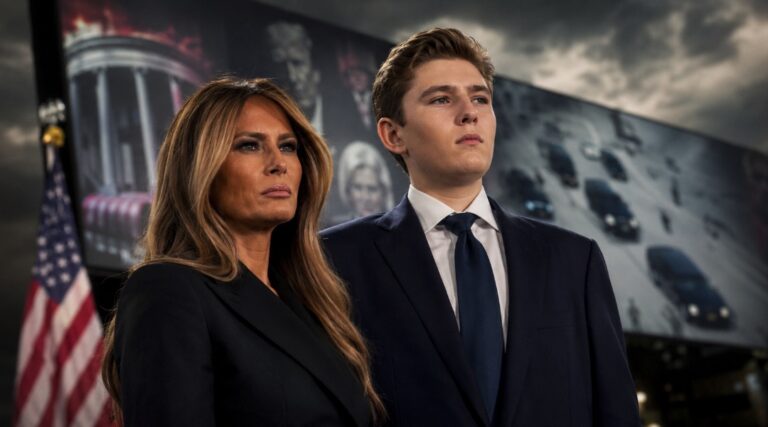 Melania in njen sin | FOTO: Pokukaj24.si / DALL·E