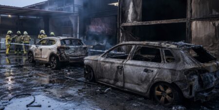 Grozljivi prizori v Izoli: Je avtoservis požgal nekdanji delavec? Slika je simbolična | FOTO: Pokukaj24.si/ DALL·E