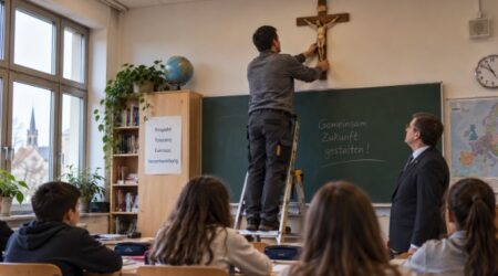 Avstrijci prepovedali naglavne rute in udarili po mizi: Križi se vračajo v učilnice!